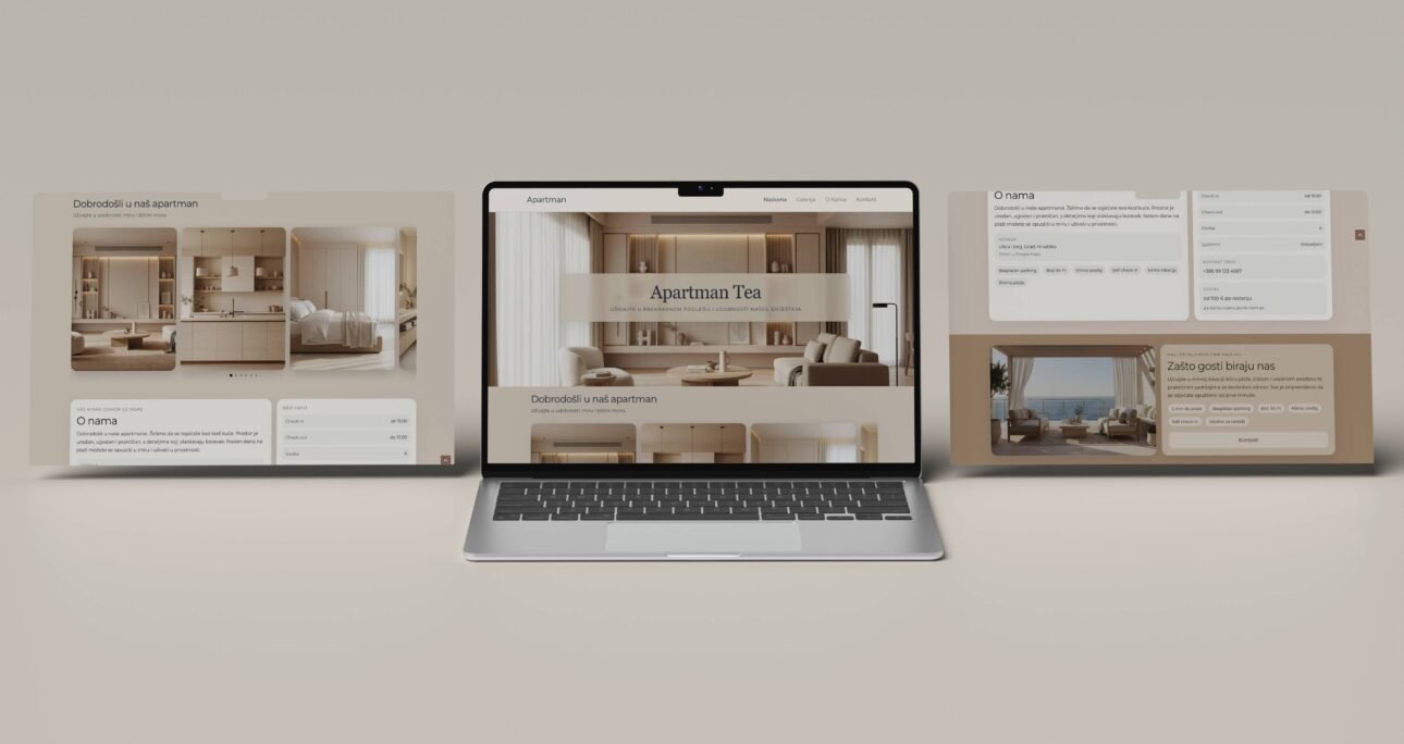 Web stranica za apartmane koja izgleda profesionalno za 400€