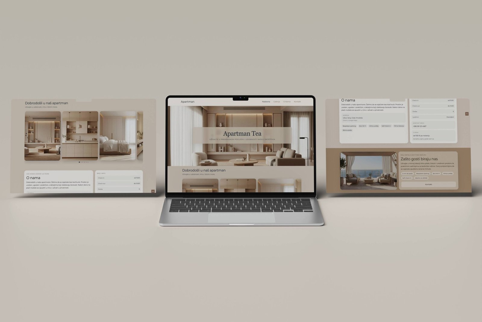 Web stranica za apartmane koja izgleda profesionalno za 400€